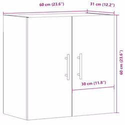 vidaXL Wall Cabinet Old Wood 60x31x60 cm Engineered Wood cabinet - old wood - Additional view 10