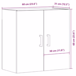 vidaXL Wall Cabinet Artisan Oak 60x31x60 cm Engineered Wood cabinet - Additional view 9