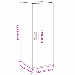 vidaXL Wall Mounted Cabinet Hanging Storage Cabinet Old Wood Engineered Wood - old wood