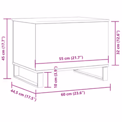 vidaXL Coffee Table Hallway End Table Side Table Old Wood Engineered Wood - old wood - Additional view 9