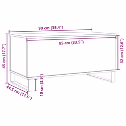 vidaXL Coffee Table Hallway End Table Side Table Artisan Oak Engineered Wood - old wood - Additional view 9