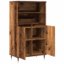 vidaXL Highboard Sideboard Side Cabinet Cupboard Artisian Oak Engineered Wood - old wood - Additional view 4