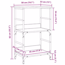 vidaXL Book Cabinet Bookcase Storage Shelf Bookshelf Old Wood Engineered Wood