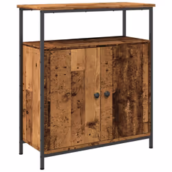 vidaXL Sideboard Cupboard Side Cabinet Highboard Old Wood Engineered Wood - old wood