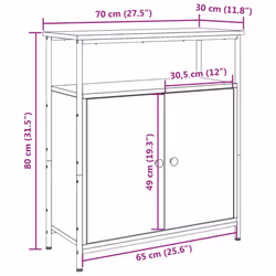 vidaXL Sideboard Cupboard Side Cabinet Highboard Old Wood Engineered Wood - old wood