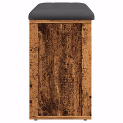 vidaXL Shoe Bench Entryway Storage Bench Hallway Shoe Rack Engineered Wood - old wood - Additional view 4
