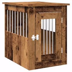 vidaXL Dog Crate Furniture Pet Doghouse Dog Kennel Dog Cage Engineered Wood - old wood, 45 x 62 x 59 cm