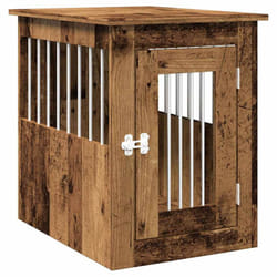 vidaXL Dog Crate Furniture Pet Doghouse Dog Kennel Dog Cage Engineered Wood - old wood, 45 x 62 x 59 cm