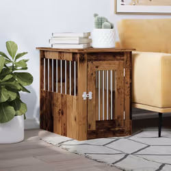 vidaXL Dog Crate Furniture Pet Doghouse Dog Kennel Dog Cage Engineered Wood - old wood, 45 x 62 x 59 cm