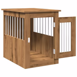 vidaXL Dog Crate Furniture Pet Doghouse Dog Kennel Dog Cage Engineered Wood - artisan oak, 45 x 62 x 59 cm - Additional view 4