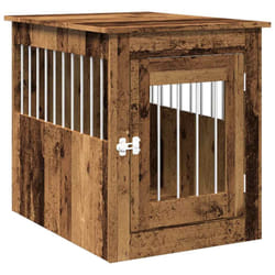 vidaXL Dog Crate Furniture Pet Doghouse Dog Kennel Dog Cage Engineered Wood - old wood, 55 x 75 x 65 cm