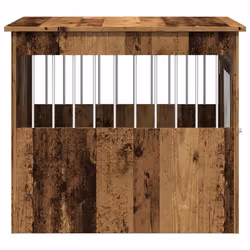 vidaXL Dog Crate Furniture Pet Doghouse Dog Kennel Dog Cage Engineered Wood - old wood, 55 x 75 x 65 cm - Additional view 5