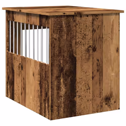 vidaXL Dog Crate Furniture Pet Doghouse Dog Kennel Dog Cage Engineered Wood - old wood, 55 x 75 x 65 cm - Additional view 6