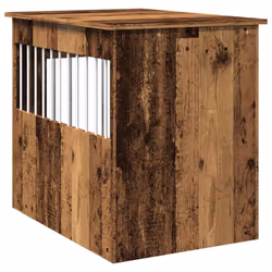 vidaXL Dog Crate Furniture Pet Doghouse Dog Kennel Dog Cage Engineered Wood - old wood, 55 x 80 x 68 cm - Additional view 6