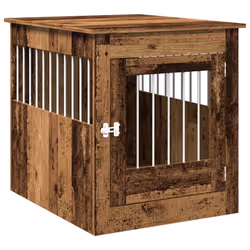 vidaXL Dog Crate Furniture Pet Doghouse Dog Kennel Dog Cage Engineered Wood - old wood