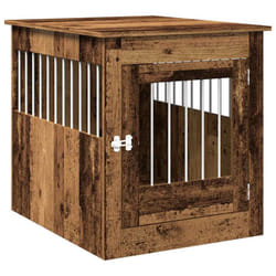 vidaXL Dog Crate Furniture Pet Doghouse Dog Kennel Dog Cage Engineered Wood - old wood