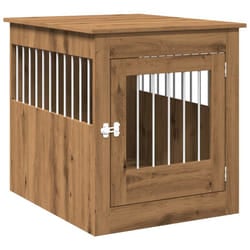 vidaXL Dog Crate Furniture Pet Doghouse Dog Kennel Dog Cage Engineered Wood - artisan oak