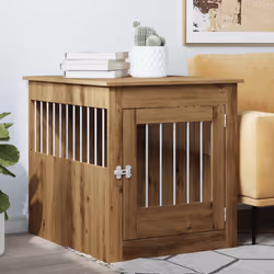 vidaXL Dog Crate Furniture Pet Doghouse Dog Kennel Dog Cage Engineered Wood - artisan oak