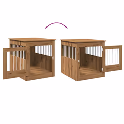 vidaXL Dog Crate Furniture Pet Doghouse Dog Kennel Dog Cage Engineered Wood - artisan oak - Additional view 7
