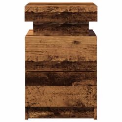 vidaXL Bedside Cabinets with LED Bed Table 2 pcs Artisian Oak Engineered Wood - old wood, 1 pcs - Additional view 4