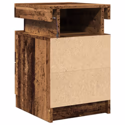 vidaXL Bedside Cabinets with LED Bed Table 2 pcs Artisian Oak Engineered Wood - old wood, 1 pcs - Additional view 7