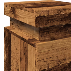 vidaXL Bedside Cabinets with LED Bed Table 2 pcs Artisian Oak Engineered Wood - old wood, 1 pcs - Additional view 8