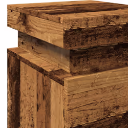 vidaXL Bedside Cabinets with LED Bed Table 2 pcs Artisian Oak Engineered Wood - old wood, 2 pcs - Additional view 10