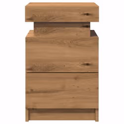 vidaXL Bedside Cabinets with LED Bed Table 2 pcs Artisian Oak Engineered Wood - artisian oak, 1 pcs - Additional view 5