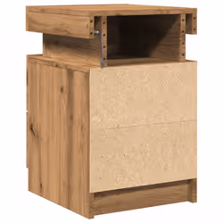 vidaXL Bedside Cabinets with LED Bed Table 2 pcs Artisian Oak Engineered Wood - artisian oak, 1 pcs - Additional view 7