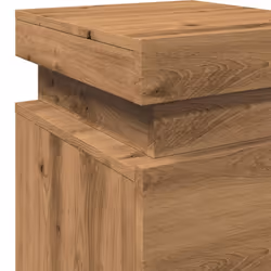 vidaXL Bedside Cabinets with LED Bed Table 2 pcs Artisian Oak Engineered Wood - artisian oak, 1 pcs - Additional view 9