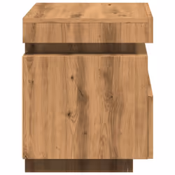 vidaXL Bedside Cabinets with LED Lights Nightstand Bed Table Side Cabinet - artisan oak, 1 pcs - Additional view 6
