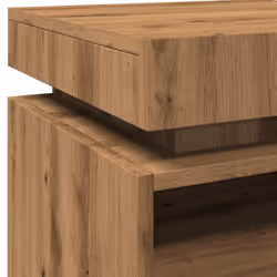 vidaXL Bedside Cabinets with LED Lights Nightstand Bed Table Side Cabinet - artisan oak, 1 pcs - Additional view 9