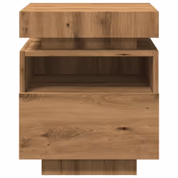 vidaXL Bedside Cabinets with LED Lights Nightstand Bed Table Side Cabinet - artisan oak, 2 pcs - Additional view 6