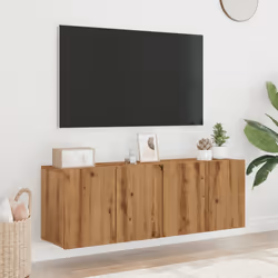 vidaXL TV Cabinets Wall-mounted Floating Cabinet TV Unit 2 pcs Artisian Oak