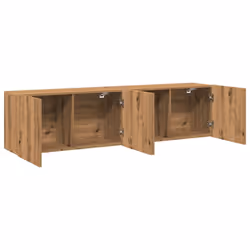 vidaXL TV Cabinets Wall-mounted Floating Cabinet TV Unit 2 pcs Artisian Oak - Additional view 4