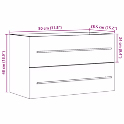 vidaXL Sink Cabinet Vanity Unit Storage Cupboard Artisian Oak Engineered Wood - Additional view 10