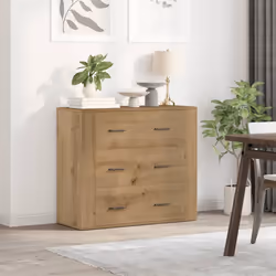 vidaXL Sideboard Storage Cupboard Cabinet Buffet Highboard Engineered Wood - artisan oak