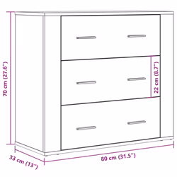 vidaXL Sideboard Storage Cupboard Cabinet Buffet Highboard Engineered Wood - artisan oak