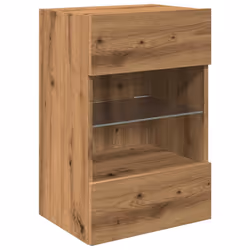 vidaXL TV Wall Cabinets with LED Lights 2 pcs Artisan Oak 40x30x60,5 cm - Additional view 5