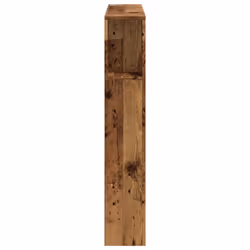vidaXL LED Headboard Bed Header Bedroom Storage Bed Headboard Engineered Wood - old wood, 100 x 18.5 x 103.5 cm - Additional view 6
