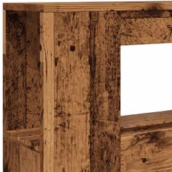 vidaXL LED Headboard Bed Header Bedroom Storage Bed Headboard Engineered Wood - old wood, 100 x 18.5 x 103.5 cm - Additional view 8