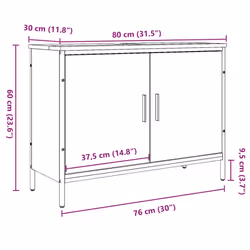 vidaXL Sink Cabinet Vanity Unit Storage Cupboard Artisan Oak Engineered Wood
