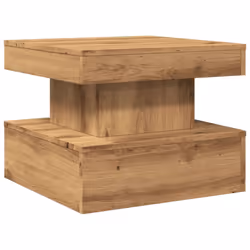 vidaXL Coffee Table with LED Lights Hallway Accent End Table Side Sofa Table - artisian oak, 50 x 50 x 40 cm - Additional view 2