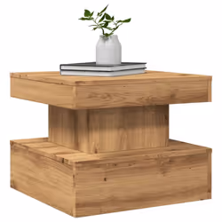 vidaXL Coffee Table with LED Lights Hallway Accent End Table Side Sofa Table - artisian oak, 50 x 50 x 40 cm - Additional view 5