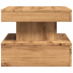 vidaXL Coffee Table with LED Lights Hallway Accent End Table Side Sofa Table - artisian oak, 50 x 50 x 40 cm - Additional view 7
