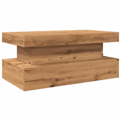 vidaXL Coffee Table with LED Lights Hallway Accent End Table Side Sofa Table - artisian oak, 90 x 50 x 40 cm - Additional view 2