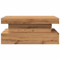 vidaXL Coffee Table with LED Lights Hallway Accent End Table Side Sofa Table - artisian oak, 90 x 50 x 40 cm - Additional view 6