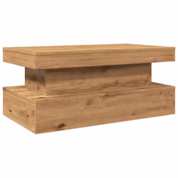 vidaXL Coffee Table with LED Lights Hallway Accent End Table Side Sofa Table - artisian oak, 90 x 50 x 40 cm - Additional view 8