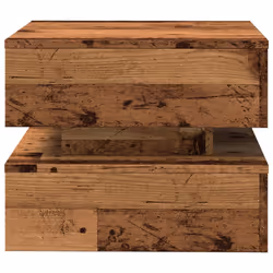 vidaXL Coffee Table with LED Lights Accent End Table Tea Side Table Old Wood - old wood - Additional view 6