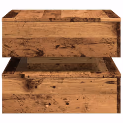 vidaXL Coffee Table with LED Lights Accent End Table Tea Side Table Old Wood - old wood - Additional view 7